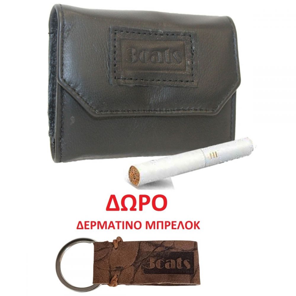 ΧΕΙΡΟΠΟΙΗΤΗ ΔΕΡΜΑΤΙΝΗ ΘΗΚΗ ΓΙΑ ΘΕΡΜΑΙΝΟΜΕΝΑ ΤΣΙΓΑΡΑ ΜΑΥΡΗ + ΔΩΡΟ ΜΠΡΕΛΟΚ