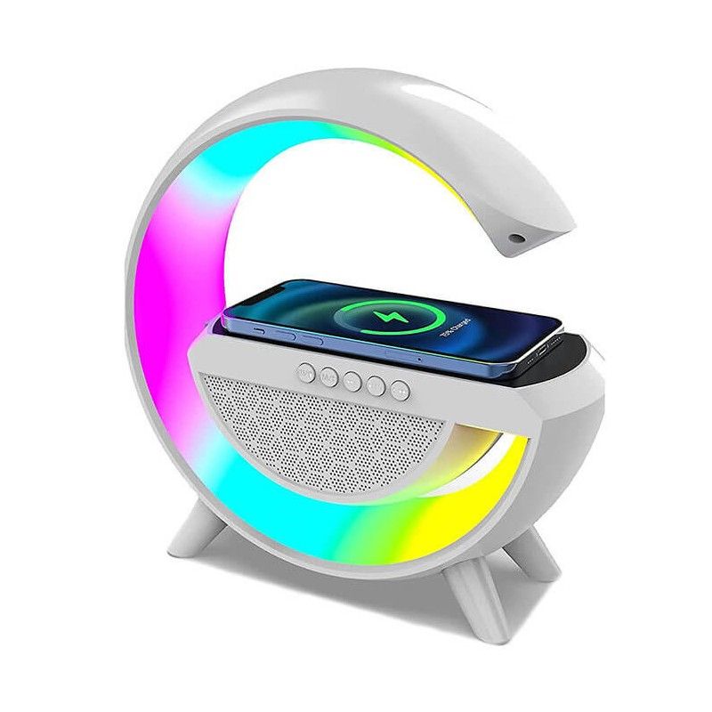 ΑΣΥΡΜΑΤΗ ΒΑΣΗ ΦΟΡΤΙΣΤΗΣ ΜΕ ΦΩΤΙΣΤΙΚΟ LED KAI HXEIO BLUETOOTH
