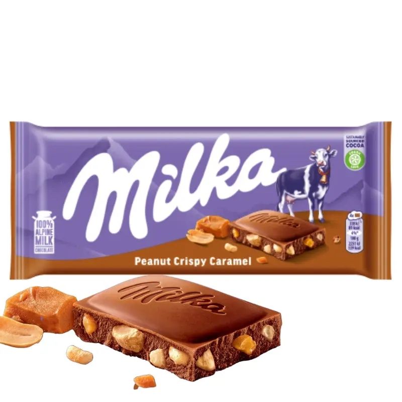 ΣΟΚΟΛΑΤΑ MILKA PEANUT CRISPY CARAMEL 90gr