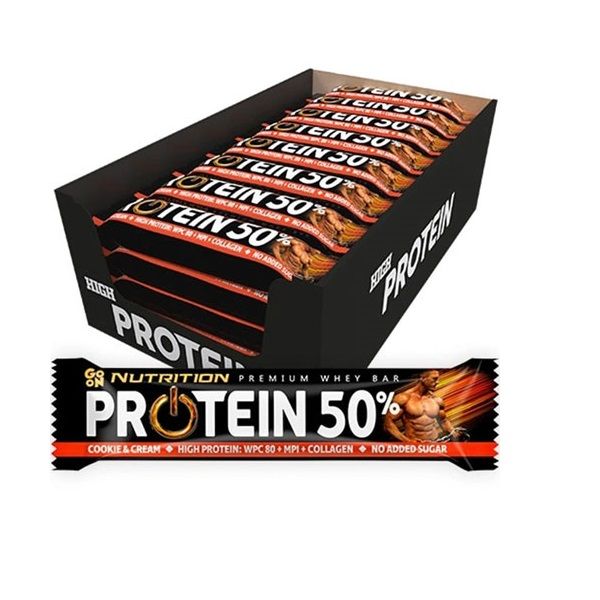 ΜΠΑΡΑ ΠΡΩΤΕΪΝ.PROMO BOX GO ON NUTRITION 50% COOKIE CREAM 40gr 24ΤΕΜ