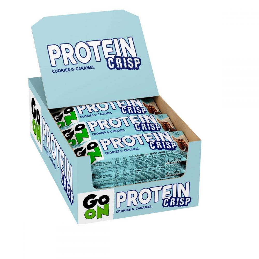 PROMOBOX 24ΤΜΧ ΜΠΑΡΑ ΠΡΩΤΕΪΝΗΣ GO ON CRISP COOKIES & CARAMEL 50gr
