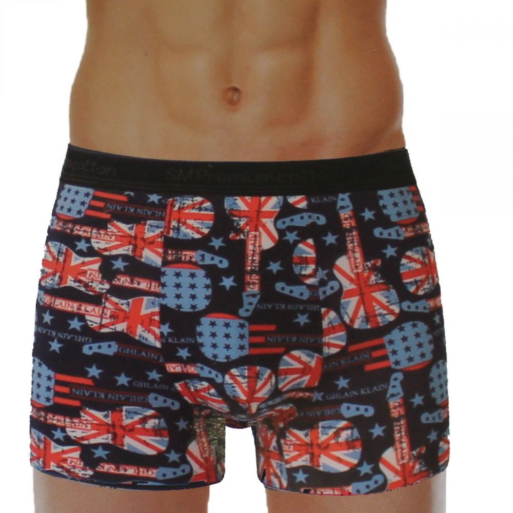 BOXER SMPREMIUM ΜΠΛΕ ΜΕ ΕΛΑΣΤΙΚΕΣ ΜΙΚΡΟΪΝΕΣ-L