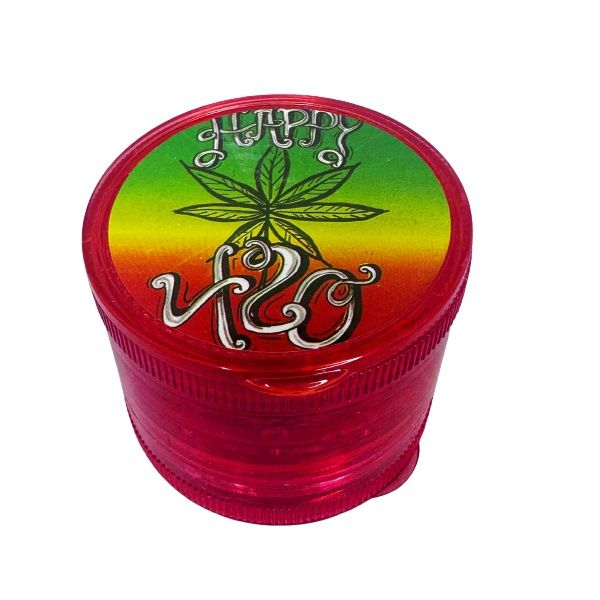 ΤΡΙΦΤΗΣ-GRINDER ΠΛΑΣΤΙΚΟΣ 55 Χ 35mm 4 ΘΕΣΕΩΝ ΔΙΑΦΟΡΑ ΣΧΕΔΙΑ ΚΟΚΚΙΝΟΣ