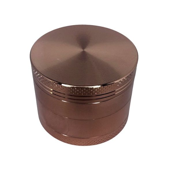 ΤΡΙΦΤΗΣ-GRINDER ΜΕΤΑΛΛΙΚΟΣ  50 Χ 40mm 3 ΘΕΣΕΩΝ ΡΟΖ ΧΡΥΣΟ