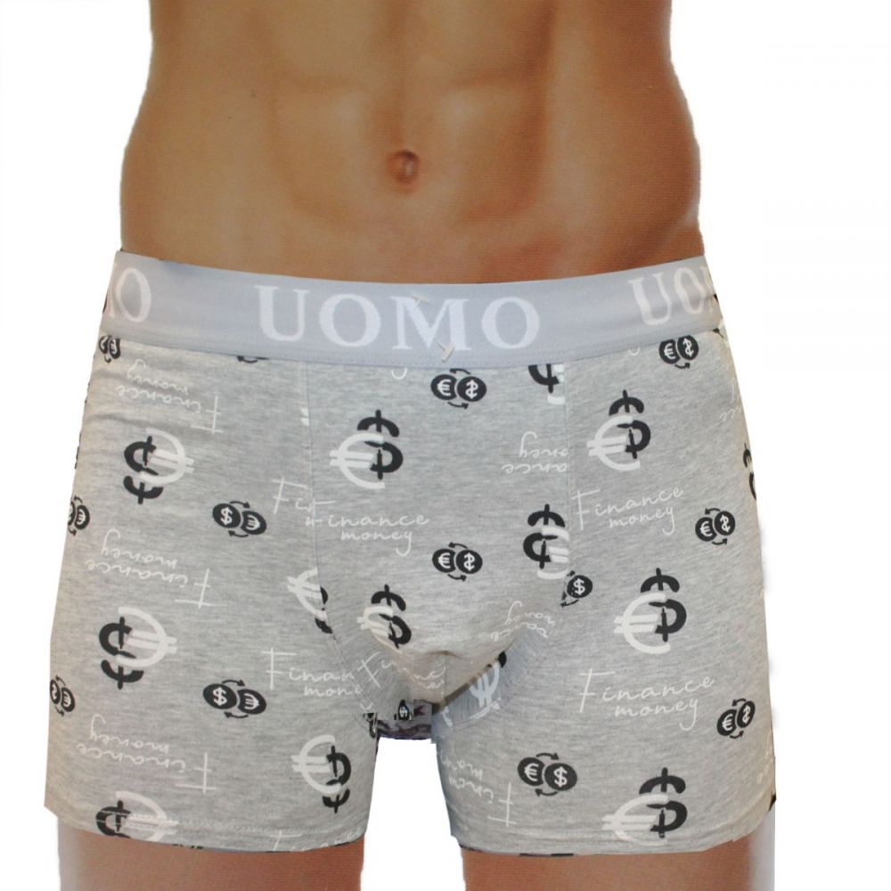 BOXER UOMO ΣΧΕΔΙΟ ΓΚΡΙ